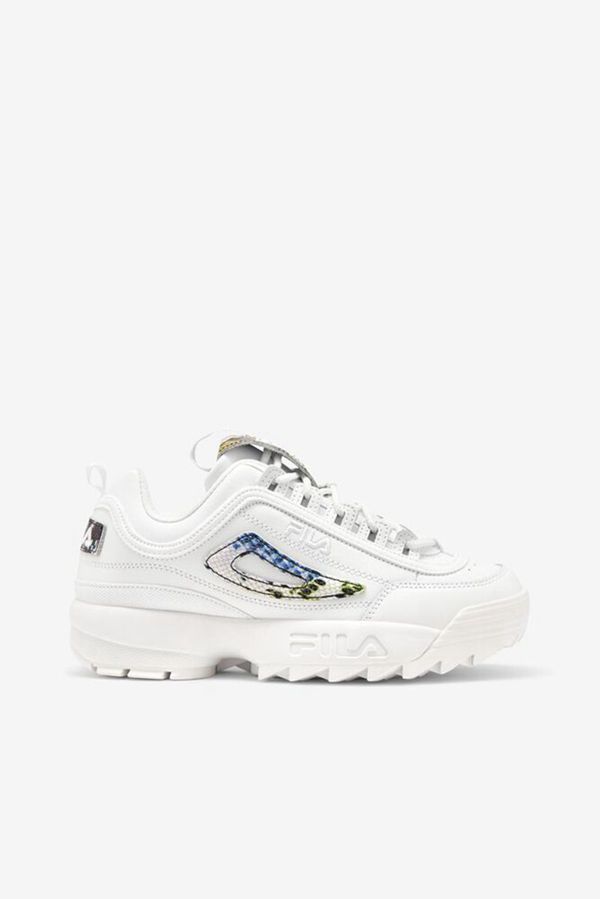 Fila Disruptor 2 Snake Women's Sneakers - White/White/Multicolor,NZ 735-32074